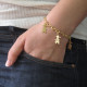 18ct Gold Plated Silver Engraved Kids Bracelet