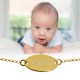 18ct Gold-Plated Silver Personalised Baby Bracelet/Anklet