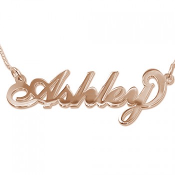 18ct Rose Gold Plated Silver Name Necklace	