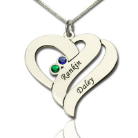 Two Hearts Forever One Necklace Sterling Silver