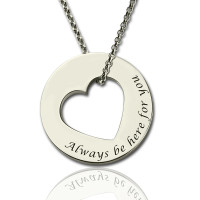 Personalised Promise Necklace For Her Sterling Silver