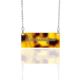 Personalised Acrylic Bar Carrie Name Necklace