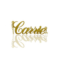 Custom Carrie Glitter Acrylic Name Necklace