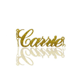 Custom Carrie Glitter Acrylic Name Necklace