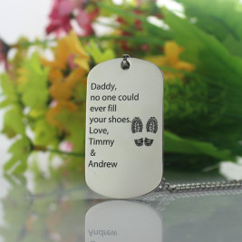 Father' Day Gift Dog Tag Name Necklace