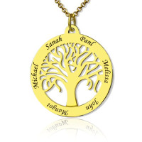 Tree of Life Jewellery Family Name Necklace in 18ct Gold Plated