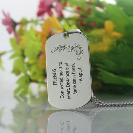 Best Friends Dog Tag Name Necklace