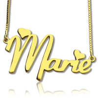 Personalised Nameplate Necklace for Girls 18ct Gold Plated