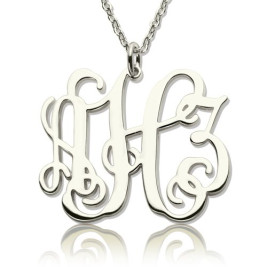 Personalised Taylor Swift Monogram Necklace Sterling Silver