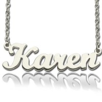 Personalised Script Name Necklace Sterling Silver