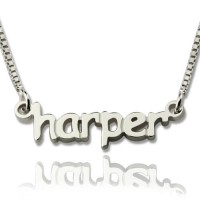 Personalised Mini Name Letter Necklace Sterling Silver