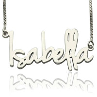 Small Name Necklace For Her Sterling Silver