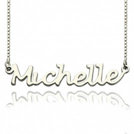 Handwriting Name Necklace Sterling Silver