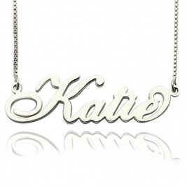 Personalised Nameplate Necklace Carrie Stering Silver