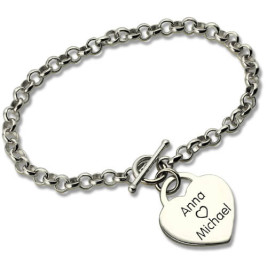 Classic Padlock Heart Toggle Bracelet with Free Filigree Keepsake Box