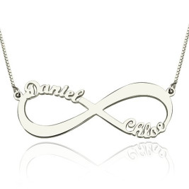 Personalised Infinity Symbol Necklace Double Name