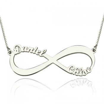 Personalised Infinity Symbol Necklace Double Name