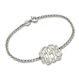 Sterling Silver Monogram Bracelet