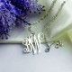 Personalised 2 Initial Monogram Necklace Sterling Silver