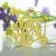 Vines  Butterfly Monogram Initial Necklace 18ct Gold Plated