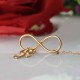 Rose Gold Plated Infinity Initial Necklace