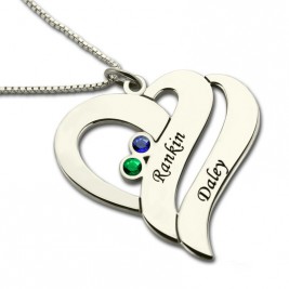 Two Hearts Forever One Necklace Sterling Silver