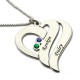 Two Hearts Forever One Necklace Sterling Silver