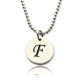 Personalised Initial Discs Necklace Silver