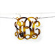 Tortoise Acrylic Monogram Necklace