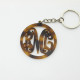 Personalised Acrylic Tortoise Shell Circle Monogram Keychain