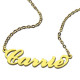 Personalised Carrie Name Necklace 18ct Gold Plated