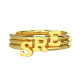 Custom Midi Initial Letter Ring 18ct Gold Plated