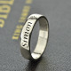 Personalised Promise Name Ring Sterling Silver