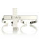 Custom Two finger Cross Ring Engraved Name Sterling Silver