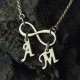 Personalised Infinity Necklace Double Initials Sterling Silver