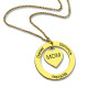 Family Names Necklace For Mom 18ct Gold Plating