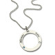 Engraved Circle of Love Name Necklace with Birthstone Silver