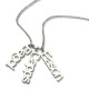 Customised Vertical Multi Names Necklace Sterling Silver
