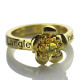 Promise Rose Ring for Her with Birthstone 18ct Gold Plated