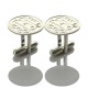 Engraved Cufflinks with Monogram Sterling Silver