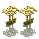 Monogrammed Cuff links Cut Out Initials 18ct Gold Plated