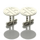 Cufflinks for Men Block Monogrammed Sterling Silver