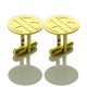 Cufflinks for Men with Block Monogram 18ct Gold Plated