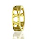 Roman Numeral Date Jewellery Rings 18ct Gold Plated