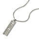 Roman Numeral Vertical Necklace With Birthstones Sterling Silver