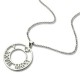 Circle Roman Numeral Disc Necklace Sterling Silver