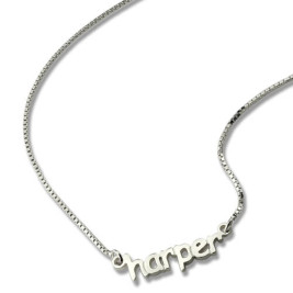 Personalised Mini Name Letter Necklace Sterling Silver