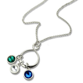 Personalised Birthstone Infinity Charm Necklace