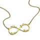 Custom 18ct Gold Plated Infinity Necklace 4 Names