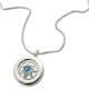 Birthstone Hearts All Around Pendant Necklace Sterling Silver